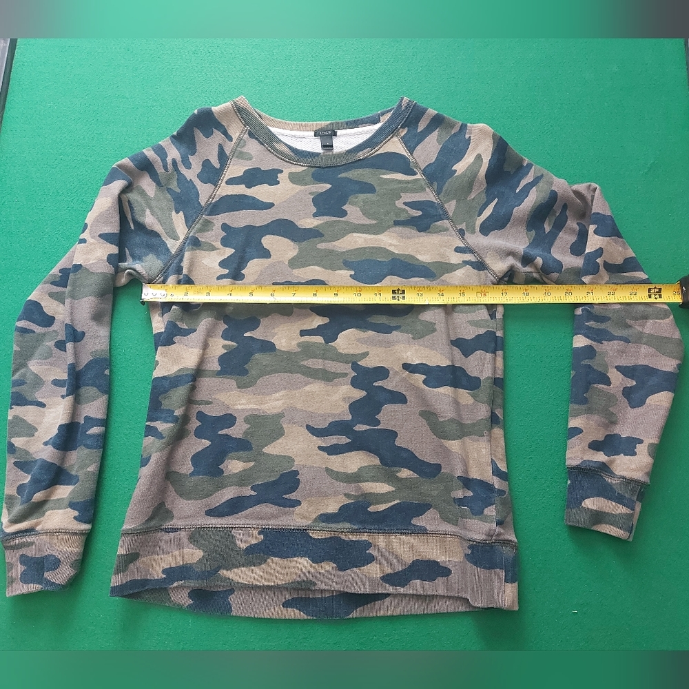 J. CREW Camo Crewneck
